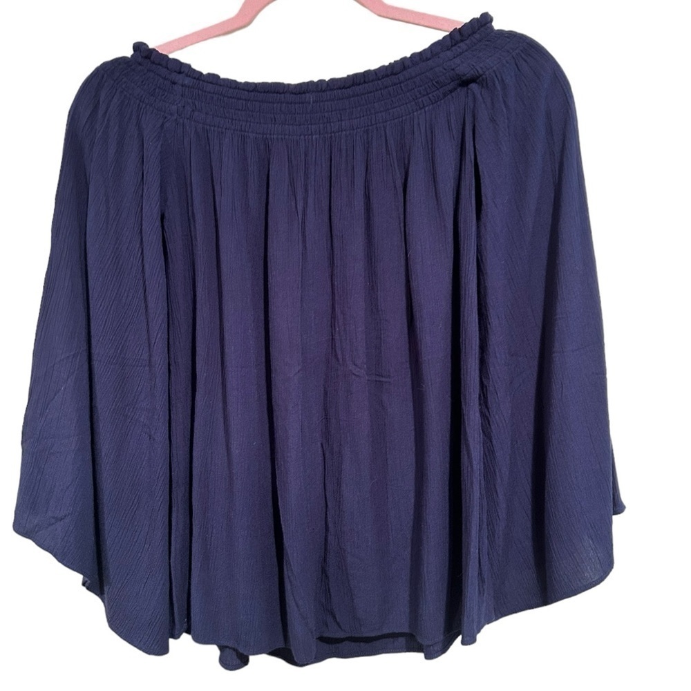 Lilly Pulitzer Nita off the shoulder embellished blue shirt women’s size XXS - Picture 6 of 8